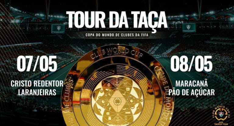 Fluminense exibe taça da Copa do Mundo em pontos turísticos do Rio
