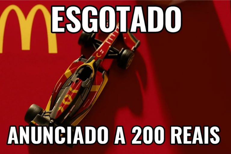 Miniaturas F1 do McDonald's esgotam e geram revolta por revenda abusiva