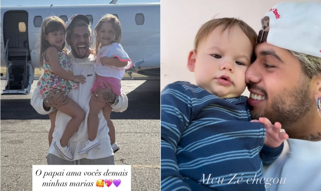 Zé Felipe volta aos pais após separação e reencontra filhos